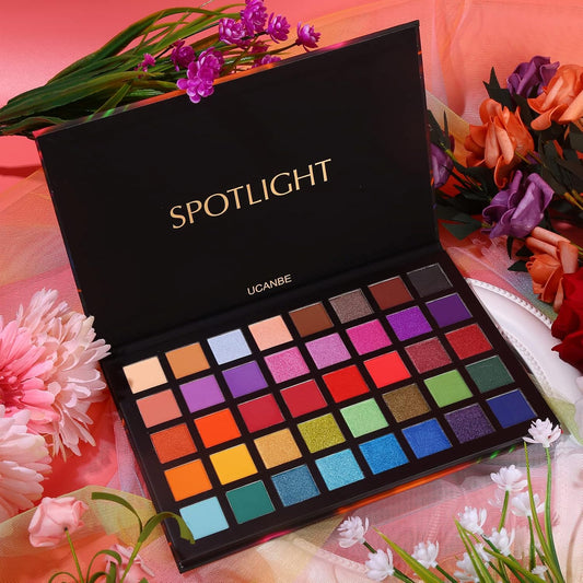 Professional 40-Color Eyeshadow Palette - Matte and Shimmer Finish, Highly Pigmented, Long-Lasting, Waterproof Makeup